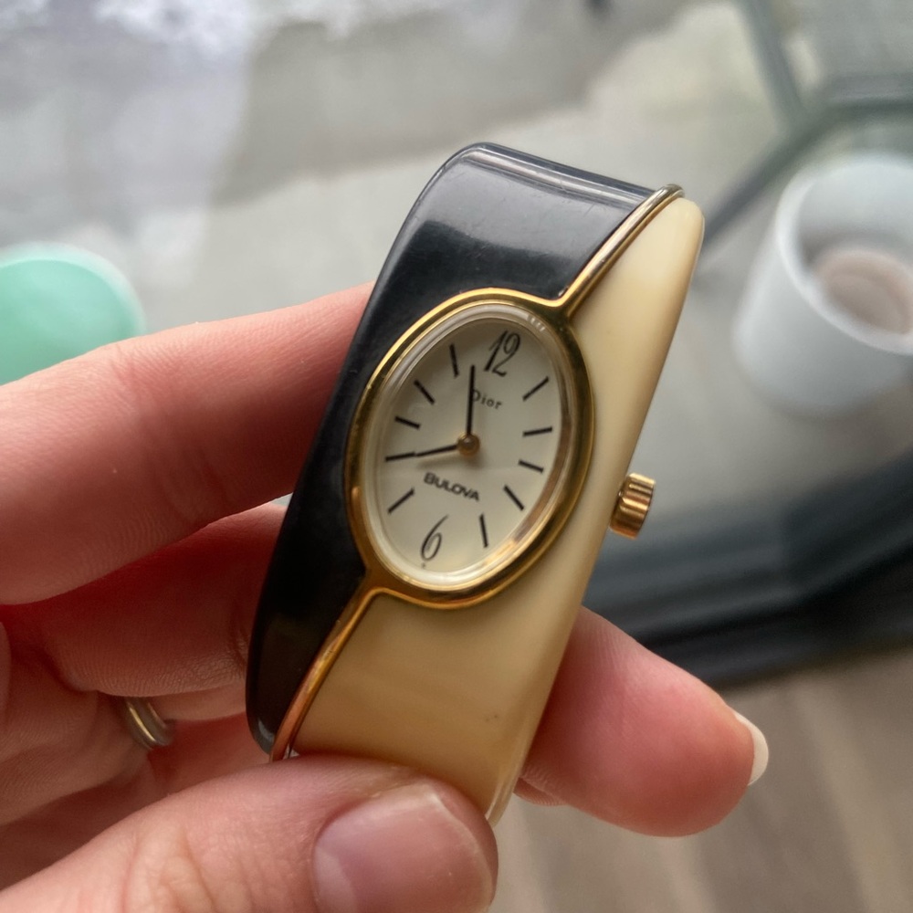Dior x Bulova 1970s two tone with Gold Accents